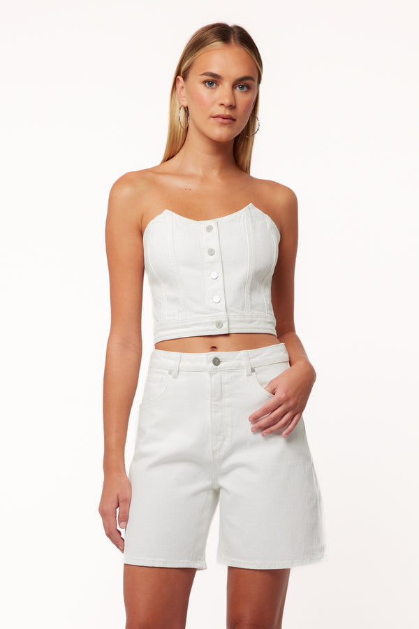 Petal and Pup USA BOTTOMS Abrand Carrie Shorts - White Light