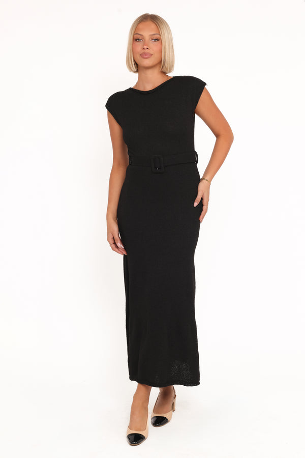Petal and Pup USA DRESSES Alberta Midi Dress - Black