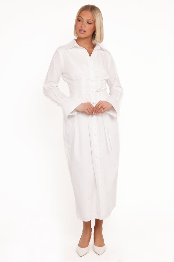 Petal and Pup USA DRESSES Alexander Shirt Dress - Ivory