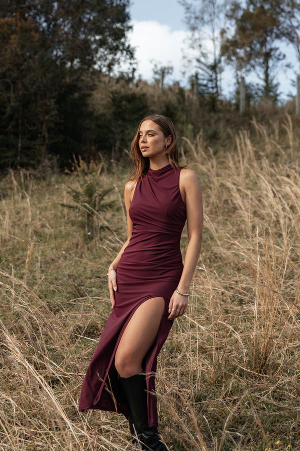 Petal and Pup USA DRESSES Hayven Maxi Dress - Plum