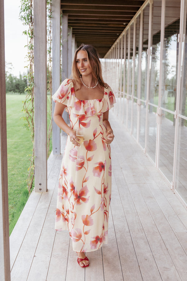 Petal and Pup USA DRESSES Kamie Maxi Dress - Pink Floral