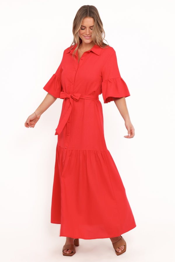 Petal and Pup USA DRESSES Kirrily Midi Dress - Red