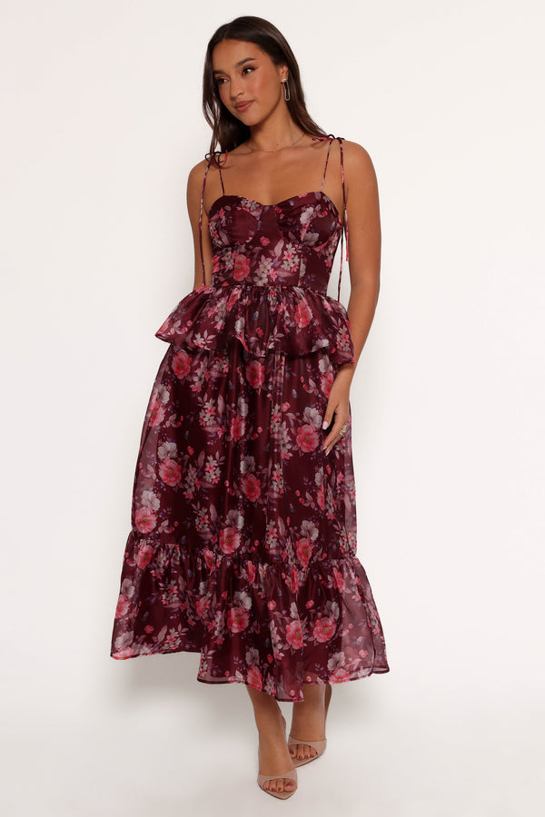 Petal and Pup USA DRESSES Mazy Midi Dress - Purple/Magenta