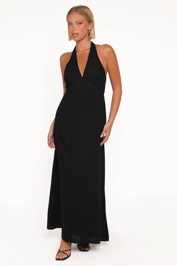 Petal and Pup USA DRESSES Michelle Halterneck Dress - Black