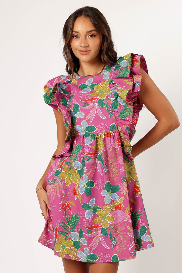 Petal and Pup USA DRESSES Odin Ruffle Mini Dress - Pearly Purple