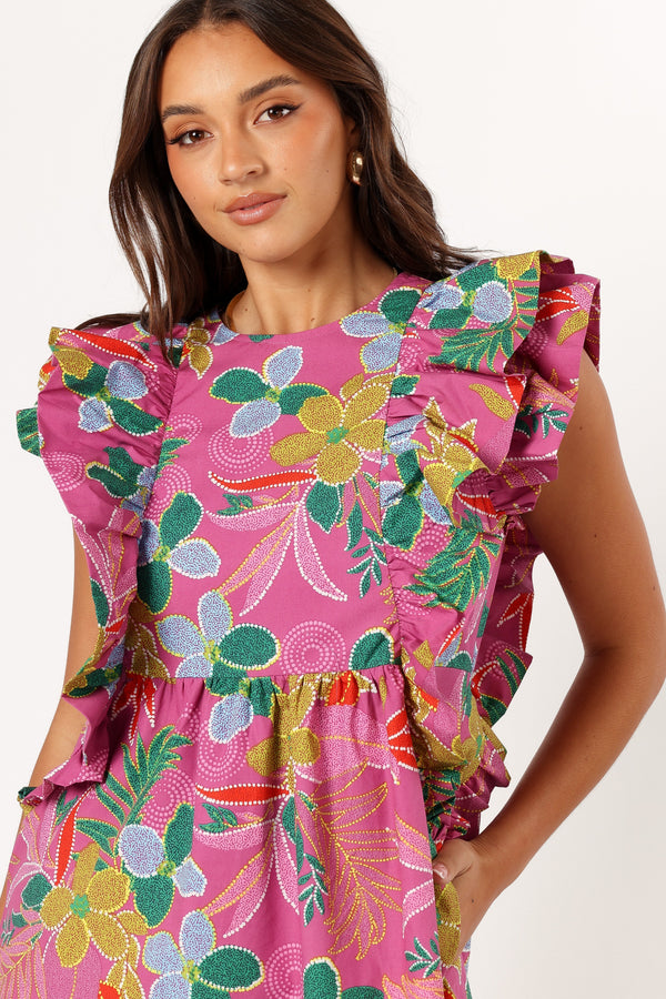 Petal and Pup USA DRESSES Odin Ruffle Mini Dress - Pearly Purple