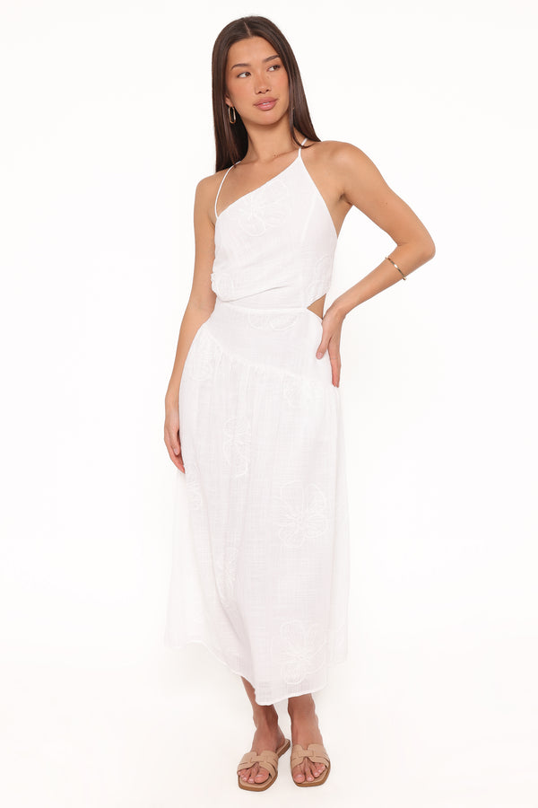 Petal and Pup USA DRESSES Olivea Midi Dress - White