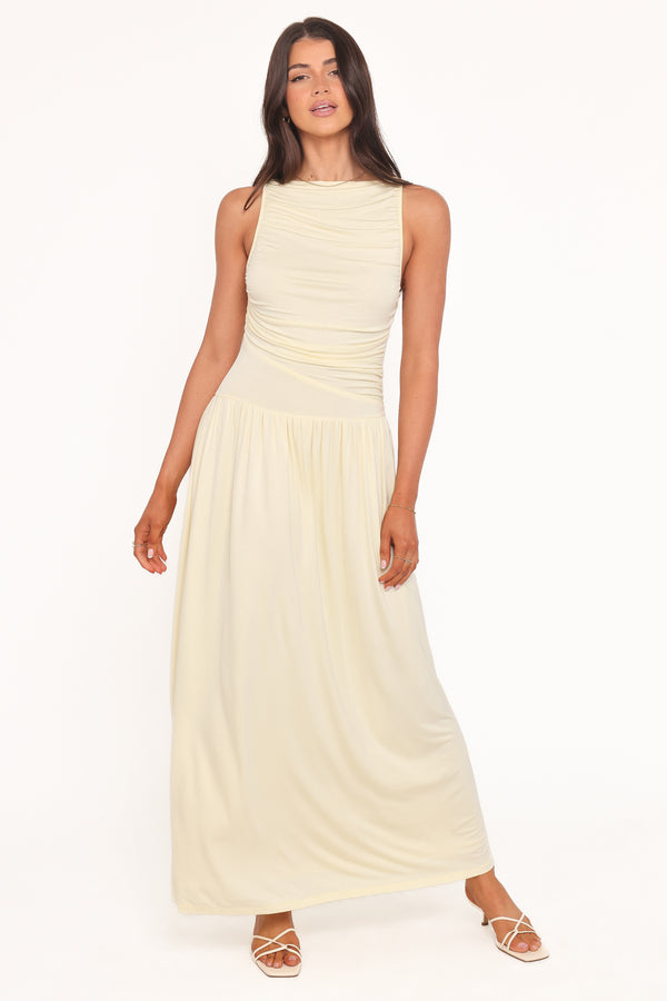 Petal and Pup USA DRESSES Shirley Maxi Dress - Butter Yellow