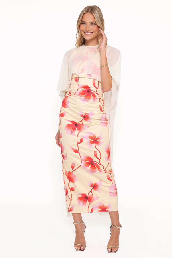 Petal and Pup USA DRESSES Tamzyn Maxi Dress - Pink Floral