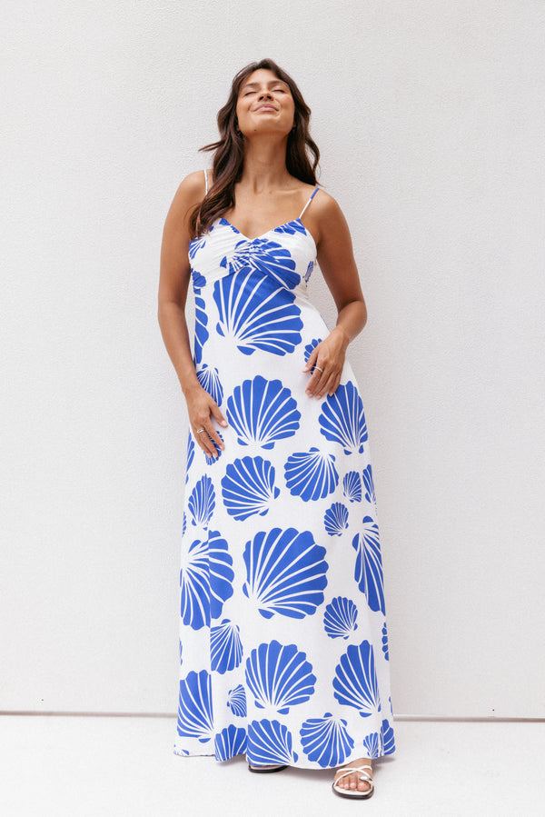 Petal and Pup USA DRESSES Tyla Maxi Dress - Blue Shell