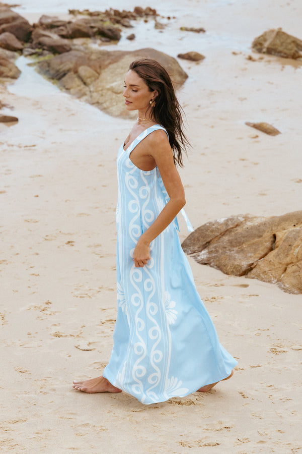 Petal and Pup USA DRESSES Valeria Maxi Dress - Blue