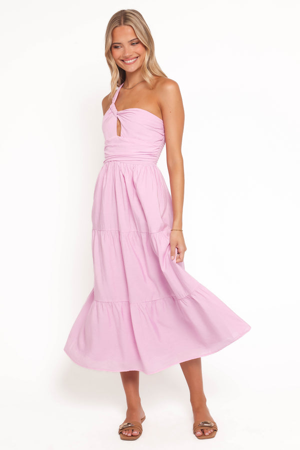 Petal and Pup USA DRESSES Vinny One Shoulder Maxi Dress - Pink