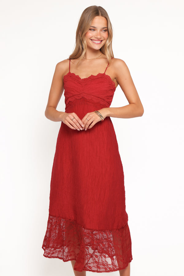 Petal and Pup USA DRESSES Winnie Maxi Dress - Red