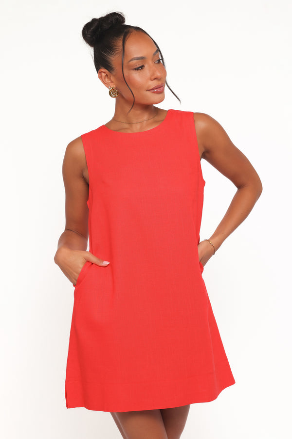 Petal and Pup USA DRESSES Zoe Mini Dress - Red