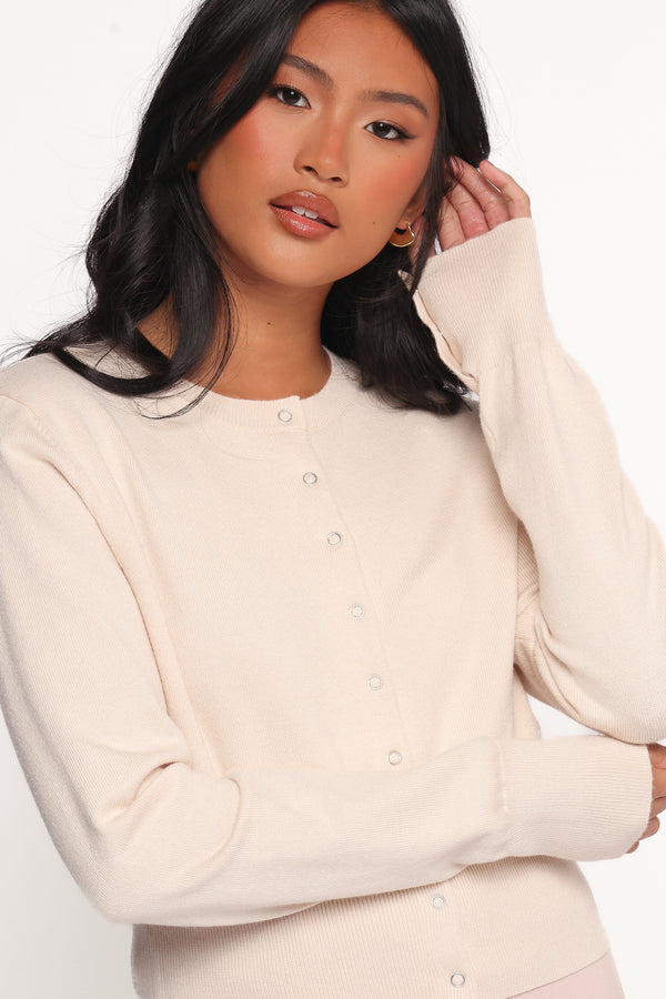 Petal and Pup USA KNITWEAR Elita Fitted Cardigan - Cream