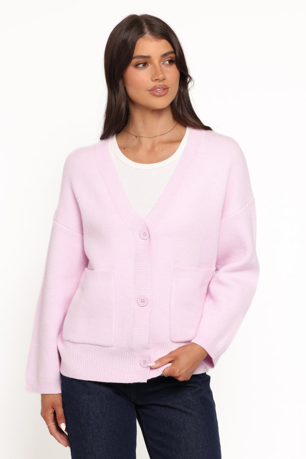 Petal and Pup USA KNITWEAR Jayden Cardigan - Pale Pink
