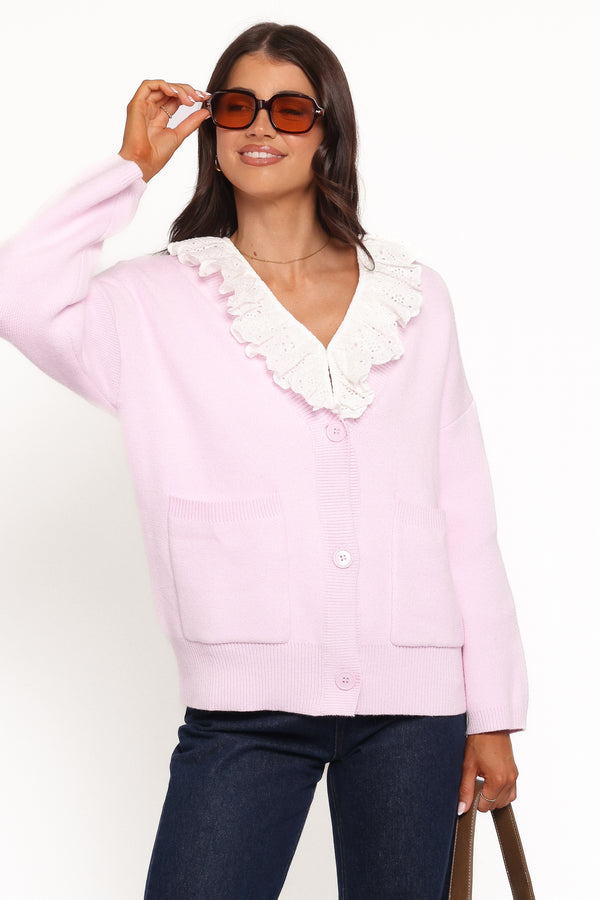 Petal and Pup USA KNITWEAR Jayden Cardigan - Pale Pink