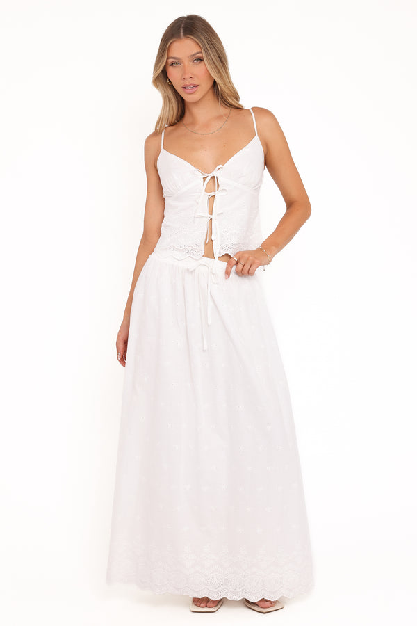 Petal and Pup USA SETS Blaire Skirt Set - White