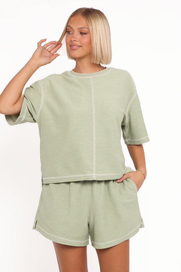 Petal and Pup USA SETS Melody Knit Short Set - Matcha