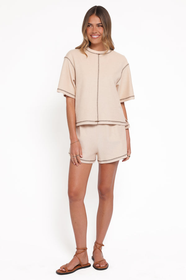 Petal and Pup USA SETS Melody Knit Short Set - Oat