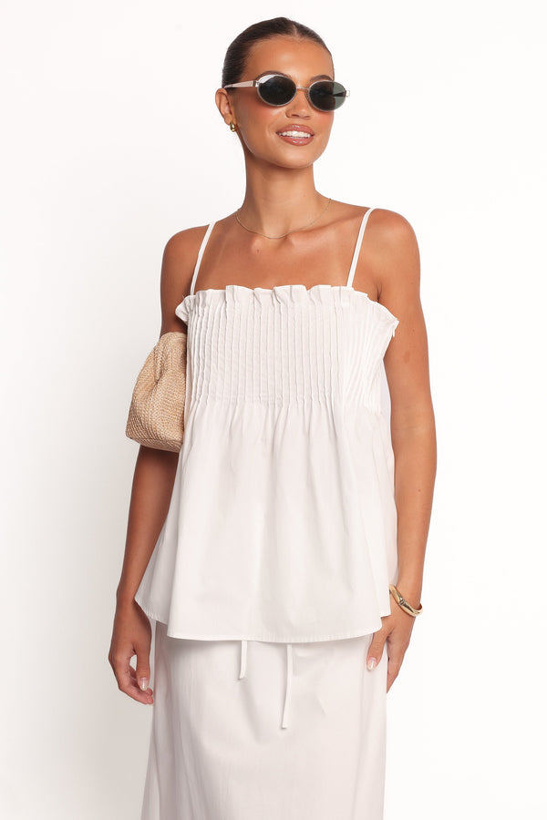 Petal and Pup USA TOPS Carson Pleated Top - White