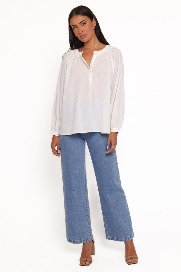 Petal and Pup USA TOPS Irisa Shirt - White