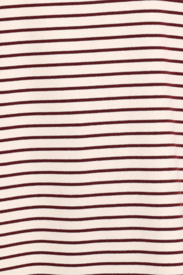 Petal and Pup USA TOPS Wilda Oversized Tee - Cream Tan Stripe